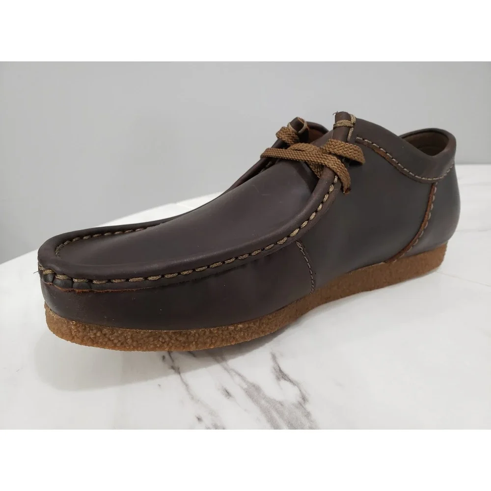 NEW NO BOX Clarks Mens Shacre‎ II Run DARK BROWN Shoes - Size 7 - beeswax